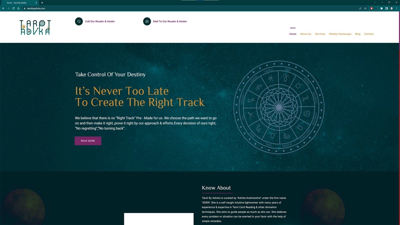 tarot card reader website